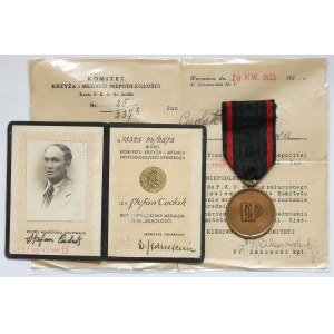 II RP, Medaile nezávislosti - s udělovací listinou a průkazem
