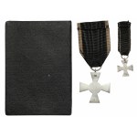 II RP, Krzyż Waleczności Armii Ochotniczej Gen. Bułak-Bałachowicza - wraz z miniaturą i legitymacją