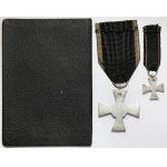 II RP, Krzyż Waleczności Armii Ochotniczej Gen. Bułak-Bałachowicza - wraz z miniaturą i legitymacją