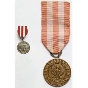 Medaila za víťazstvo a slobodu + dokument o udelení a fotografie