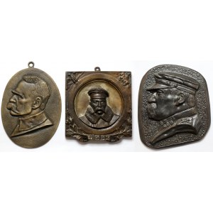 Medallions / plaques (140x190mm) Marshal Józef Piłsudski (3pcs)