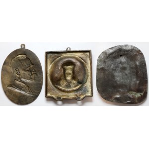 Medailony / odznaky (140x190mm) Maršál Józef Piłsudski (3ks)