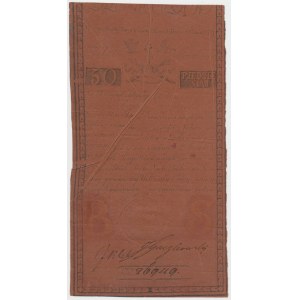 50 zl. 1794 - A - zajímavá výrobní drť listu, s ofsetovým tiskem