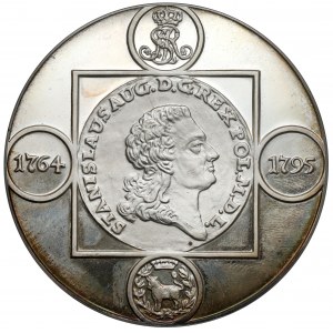 SILBERNE Medaille, königliche Serie - Stanislaw August Poniatowski