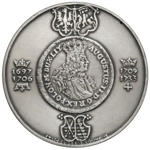 SILBERNE Medaille, königliche Serie - August II. der Starke