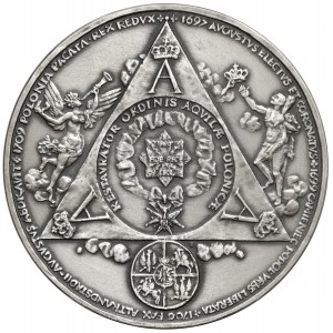 Medal SREBRO, seria królewska - August II Mocny