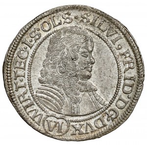 Slezsko, Sylvius Frederick, 6 krajcars 1674 SP, Olesnica