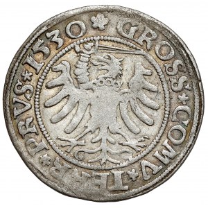 Sigismund I the Old, Torun 1530 penny - PRVS - sword to the right