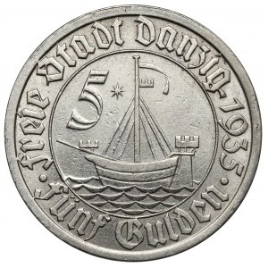 Danzig, 5 guldenů 1935 Koga