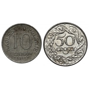 10 fenigov 1917 a 50 halierov 1938, sada (2ks)