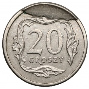 20 Pfennige 2003 - Münzzerstörung
