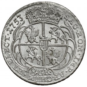 Augustus III Sas, Leipzig zwei Zloty 1753 - 8 GR