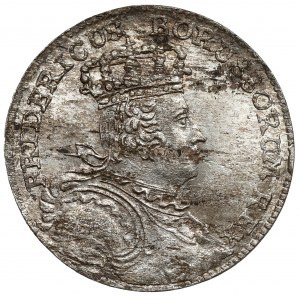 Slezsko, Fridrich II. velký, šestipence 1757-B, Wrocław
