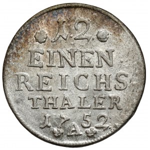 Prusko, Fridrich II., 1/12 tolaru 1752-A, Berlín
