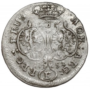 Prusy, Fryderyk II, 3 gröscher 1752-E, Königsberg