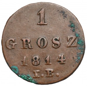 Herzogtum Warschau, Grosz 1814 IB