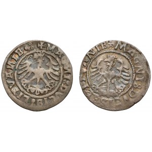 Sigismund I the Old, Vilnius half-penny 1520-1525, set (2pcs)