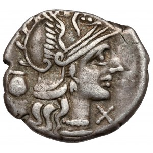 Roman Republic, Sextus Pompeius Faustulus (137 BC) Denarius