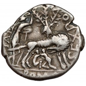 Republik, Sextus Pompeius Faustulus (137 v. Chr.) Denarius