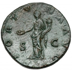 Hadrian (117-138 n. Chr.) Dupondius, Rom - Fortuna