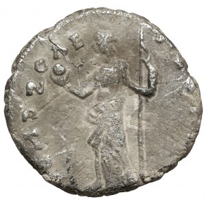 Regnum Barbaricum, Nachahmung des Denars von Marcus Aurelius (3.-4. Jahrhundert n. Chr.).