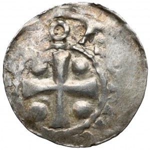 Otto III and Adelaide (983-1002), Denarius with shrine