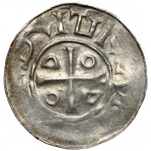 Otto III and Adelaide (983-1002), Denarius with shrine