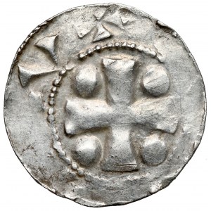 Otto III and Adelaide (983-1002), Denarius with shrine