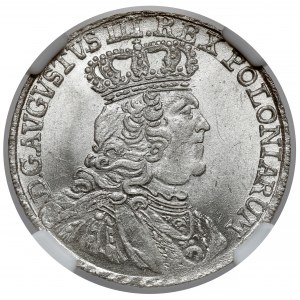 August III Sas, Lipsko 1753 dvojitá zlatá mince - 8 GR - úzká