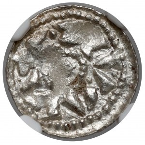 Boleslaw II the Bold, Denarius with rider - cross behind the figure