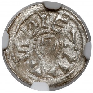 Boleslaw II the Bold, Denarius with rider - lying S