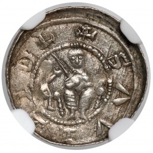 Ladislaus II the Exile, Denarius - Fight with the Lion