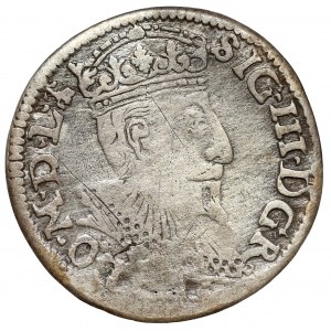 Žigmund III Vaza, Trojak Olkusz 1595 - značka na Av.