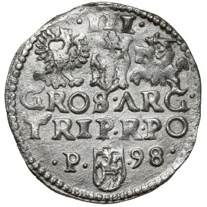 Sigismund III Vasa, Trojak Poznań 1598 - A without a beam