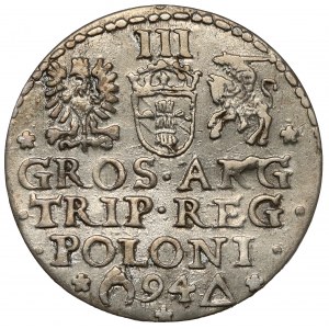 Zygmunt III Waza, Trojak Malbork 1594 - otwarty