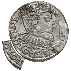 Sigismund III. Wasa, Trojak Bydgoszcz 1595 - Kreuz - als POLD