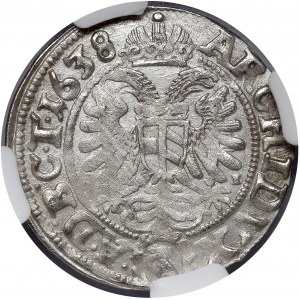 Silesia, Ferdinand III, 3 krajcary 1638 MI, Wrocław