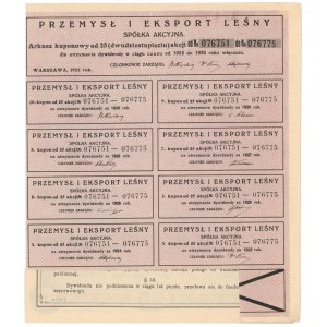 Forest Industry and Export, Em.3, 25x 1,000 mkp 1922