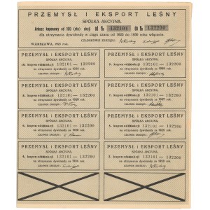 Forest Industry and Export, 100x 1,000 mkp 1923 - registered privileged