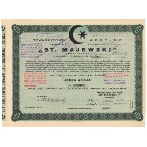 ST. MAJEWSKI Tow. Akc. Fabryk Ołówków, Em.1, 600 zl 1931
