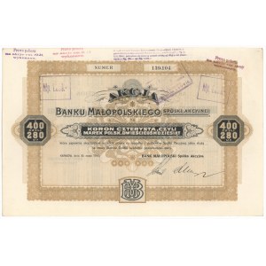 Malopoľská banka, 400 kr 1919