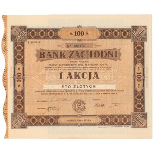 Banka Zachodni, Em.1, 100 zlotých 1929