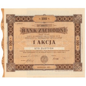 Bank Zachodni, Em.1, 100 zł 1929