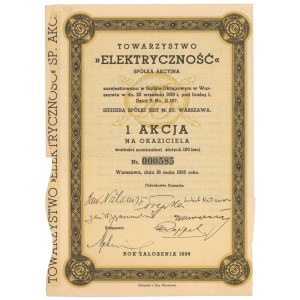 ELECTRICITY Sp. Akc., 100 zl. 1935