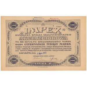 Handlowa Spc. Akc. IMPEX, 100x 140 mkp 07.1923