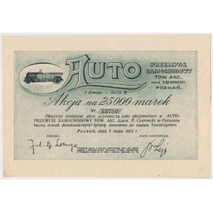 AUTO Automobilový průmysl, Em.1, 25 000 mk 1923