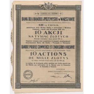 Bank for Trade and Industry, Em.13, 10x 1 000 liber 1928