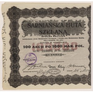 Sarniańska Huta Szklana, Em.2, 100x 1.000 mkp 1923