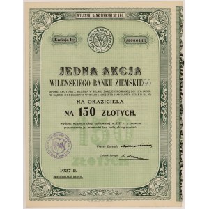 Wileński Bank Ziemski, Em.1, 150 zł 1937