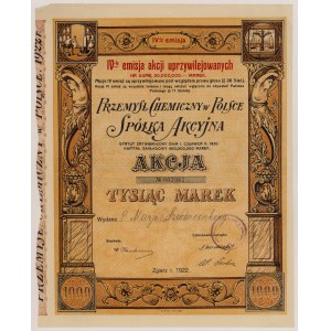 Przemysł Chemiczny w Polsce, Em.4, 1.000 mk 1922